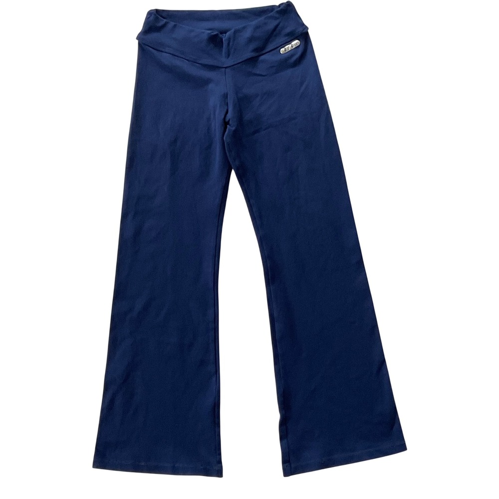 Bia Brazil wide leg flare yoga dance pants navy blue stretch, one size medium